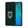 Case cover For Xiaomi Redmi Note 8 Pro Carbon Fiber Protective Case with 360 Degree Rotating Ring Holder(Green)