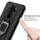 Case cover For Xiaomi Redmi Note 8 Pro Carbon Fiber Protective Case with 360 Degree Rotating Ring Holder(Green)