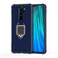 Case cover For Xiaomi Redmi Note 8 Pro Carbon Fiber Protective Case with 360 Degree Rotating Ring Holder(Blue)