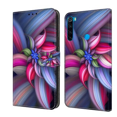 Case cover For Xiaomi Redmi Note 8 Crystal 3D Shockproof Protective Leather Phone Case(Colorful Flower)