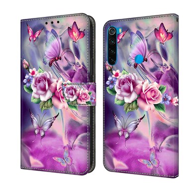 Case cover For Xiaomi Redmi Note 8 Crystal 3D Shockproof Protective Leather Phone Case(Butterfly)