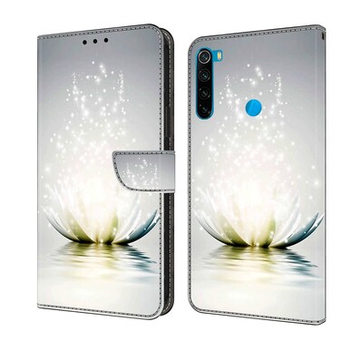 Case cover For Xiaomi Redmi Note 8 Crystal 3D Shockproof Protective Leather Phone Case(Light Lotus)