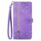 Case cover For Xiaomi Poco M6 Pro 4G Embossed Flower Zipper Leather Phone Case(Purple)
