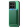 Case cover For Xiaomi Redmi Turbo 3 5G Retro Magsafe Card Bag PU Back Cover Phone Case(Green)