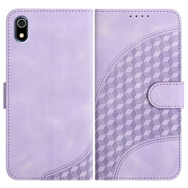 Case cover For Xiaomi Redmi 7A YX0060 Elephant Head Embossed Phone Leather Case with Lanyard(Light Purple)