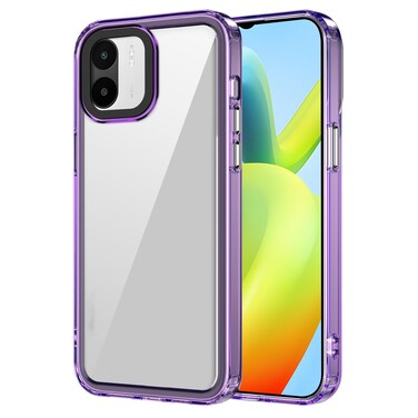 Case cover For Xiaomi Redmi A1 4G Transparent Acrylic + TPU Shockproof Phone Case(Transparent Purple)
