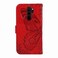 Case cover For Xiaomi Redmi Note 8 Pro Swallowtail Butterfly Embossed Leather Phone Case(Red)