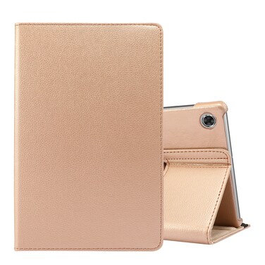Case cover For Lenovo Tab M10 Plus 10.3 360 Degree Rotation Litchi Texture Flip Leather Case with Holder(Gold)