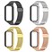 Case cover For Xiaomi Smart Band 9 Active / Redmi Band 3 Mijobs Metal Shell Milan Buckle Watch Band(Black)