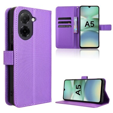 Case cover For Xiaomi Poco C71 / Redmi A5 4G 171.7mm Diamond Texture Leather Phone Case(Purple)