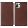 Case cover For Xiaomi Mi 11 Lite 4G / 5G Magnetic Closure Leather Phone Case(Brown)