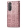 Case cover For Xiaomi Mi Note 10 Lite Lovely Cat and Dog Embossing Pattern Horizontal Flip Leather Case , with Holder &amp; Card Slots &amp; Wallet &amp; Cartoon Clasp &amp; Lanyard(Rose Gold)