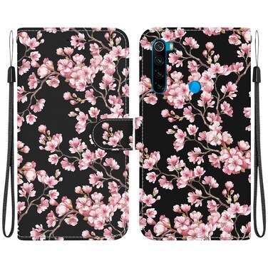 Case cover For Xiaomi Redmi Note 8 Crystal Texture Colored Drawing Leather Phone Case(Plum Bossom)