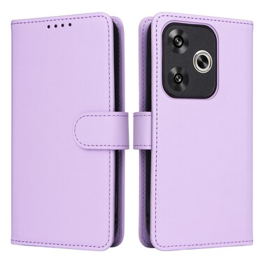 Case cover For Redmi Turbo 3 BETOPNICE BN-005 2 in 1 Detachable Imitate Genuine Leather Phone Case(Light Purple)