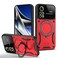 Case cover For Xiaomi Poco X4 Pro 5G Large Window MagSafe Holder Phone Case(Red)