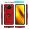 Case cover For Xiaomi Poco X3 NFC Shockproof TPU + PC Protective Case with 360 Degree Rotating Holder(Red)