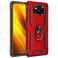 Case cover For Xiaomi Poco X3 NFC Shockproof TPU + PC Protective Case with 360 Degree Rotating Holder(Red)