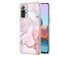 Case cover For Xiaomi Redmi Note 10 Pro / 10 Pro Max Electroplating Marble Pattern Dual-side IMD TPU Shockproof Case(Rose Gold 005)