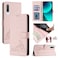 Case cover For Xiaomi Mi CC9 / 9 Lite Cat Rat Embossed Pattern RFID Leather Phone Case with Lanyard(Pink)
