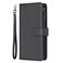 Case cover For Xiaomi Redmi 9 9 Card Slots Zipper Wallet Leather Flip Phone Case(Black)
