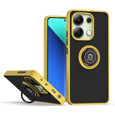 Case cover For Xiaomi Redmi Note 13 4G Q Shadow 1 Series TPU + PC Phone Case with Ring(Yellow)