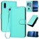 Case cover For Xiaomi Redmi 7 YX0070 Carbon Fiber Buckle Leather Phone Case with Lanyard(Light Blue)