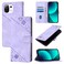 Case cover For Xiaomi Mi 11 Lite / Mi 11 Lite 5G Skin Feel Embossed Leather Phone Case(Light Purple)