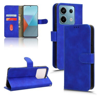 Case cover For Xiaomi Redmi Note 13 Pro 5G Skin Feel Magnetic Flip Leather Phone Case(Blue)