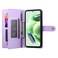 Case cover For Redmi Note 12 5G / Xiaomi Poco X5 Nine Card-slot Zipper Wallet Bag Leather Phone Case(Purple)