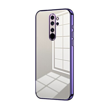 Case cover For Xiaomi Redmi Note 8 Pro Transparent Plating Fine Hole Phone Case(Purple)