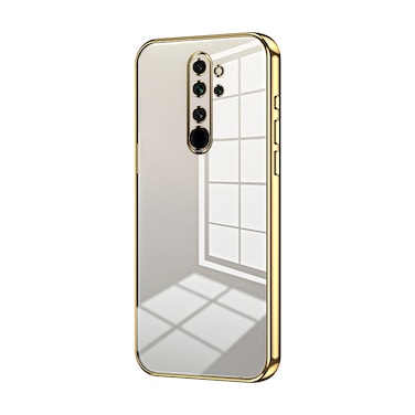 Case cover For Xiaomi Redmi Note 8 Pro Transparent Plating Fine Hole Phone Case(Gold)