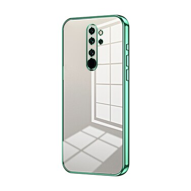 Case cover For Xiaomi Redmi Note 8 Pro Transparent Plating Fine Hole Phone Case(Green)