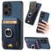 Case cover For Xiaomi Redmi Note 13 Pro+ Retro Splitable Magnetic Stand Card Bag Leather Phone Case(Blue)