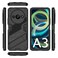 Case cover For Xiaomi Redmi A3 4G Global Punk Armor 2 in 1 PC + TPU Phone Case with Holder(Black)