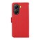 Case cover For Xiaomi Poco X7 Pro ABEEL Side-Magnetic Litchi Pattern Leather RFID Phone Case(Red)