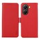 Case cover For Xiaomi Poco X7 Pro ABEEL Side-Magnetic Litchi Pattern Leather RFID Phone Case(Red)