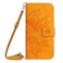 Case cover For Xiaomi Redmi 12 5G Skin Feel Sun Flower Embossed Flip Leather Phone Case with Lanyard(Yellow)