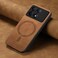 Case cover For Xiaomi Redmi K70 / K70 Pro 5G Solid Color Retro Magsafe PU Back Cover Phone Case(Brown)