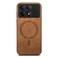 Case cover For Xiaomi Redmi K70 / K70 Pro 5G Solid Color Retro Magsafe PU Back Cover Phone Case(Brown)