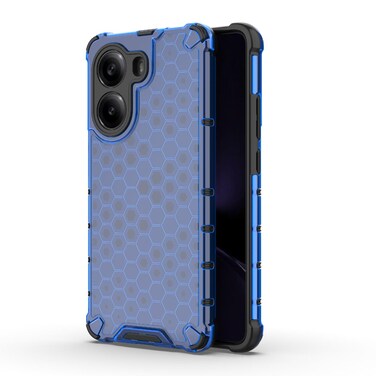 Case cover For Redmi Turbo 4 5G Honeycomb Shockproof Phone Case(Blue)