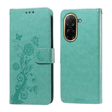 Case cover For Redmi A5 4G 173.3mm Embossed Butterfly Flowers Leather Phone Case(Green)