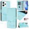Case cover For Xiaomi Poco M6 Pro 5G Smile Embossing RFID Leather Phone Case(Mint Green)