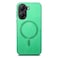 Case cover For Redmi Turbo 4 Solid Color Retro Magsafe PU Back Cover Phone Case(Green)