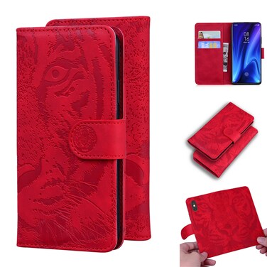 Case cover For Xiaomi Mi 9T / 9T Pro / Redmi K20 / K20 Pro Tiger Embossing Pattern Horizontal Flip Leather Case with Holder &amp; Card Slots &amp; Wallet(Red)