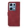 Case cover For Redmi Note 14S 4G KHAZNEH Matte Texture Leather Phone Case(Red)