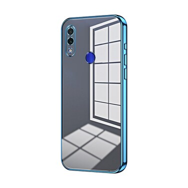 Case cover For Xiaomi Redmi Note 7 / Note 7 Pro Transparent Plating Fine Hole Phone Case(Blue)