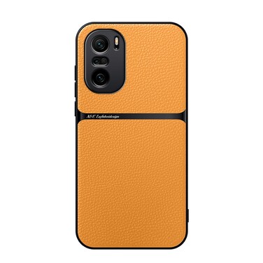 Case cover For Redmi K40 / K40 Pro Litchi Leather Magnetic Full Coverage Shockproof Phone Case(Yellow)