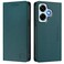 Case cover For Redmi Note 13 4G Global RC01 Dual-Folded Magnetic Suction RFID Leather Phone Case(Dark Green)