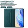 Case cover For Redmi Note 13 4G Global RC01 Dual-Folded Magnetic Suction RFID Leather Phone Case(Dark Green)