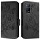 Case cover For Redmi K30s / Xiaomi Mi 10T / 10T Pro Embossed Rose RFID Anti-theft Leather Phone Case(Black)